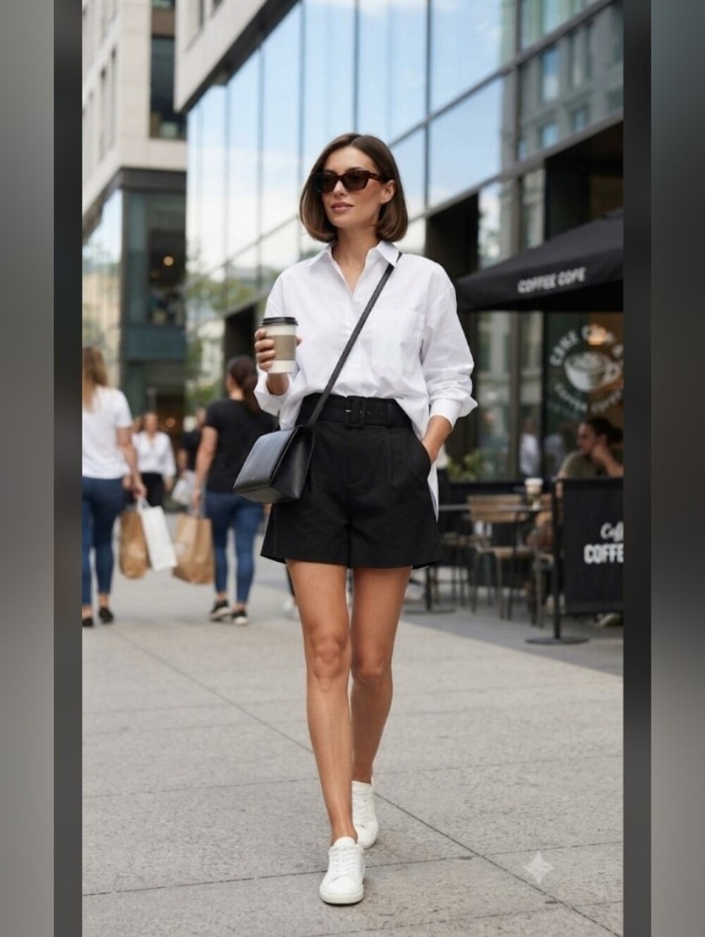 NWT ODDI Rare Toya High Waist Belted Shorts, Black, Small
